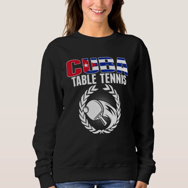 Sweatshirt Cuba Tennis de Table     Supporter de Ping Pong Cu (Devant)