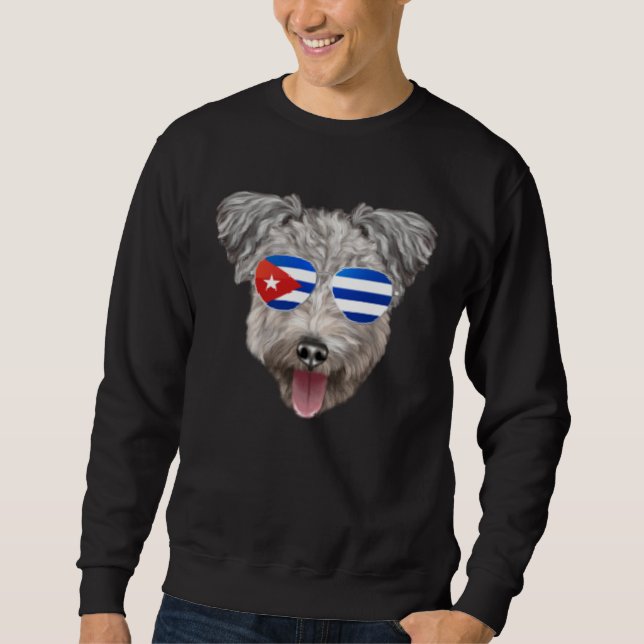 Sweatshirt Cuban Flag Pumi Dog Cuba Pocket (Devant)