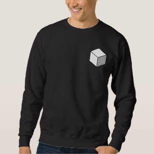 Sweatshirt Cube - blanc sur l'obscurité