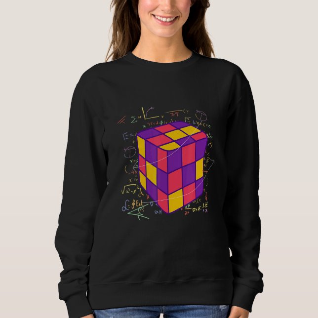 Sweatshirt Cubes de maths colorés Manipulations Développement (Devant)