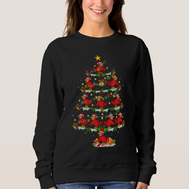Sweatshirt Cuckoos Bird   Xmas Lights Cuckoos Christmas Tree (Devant)