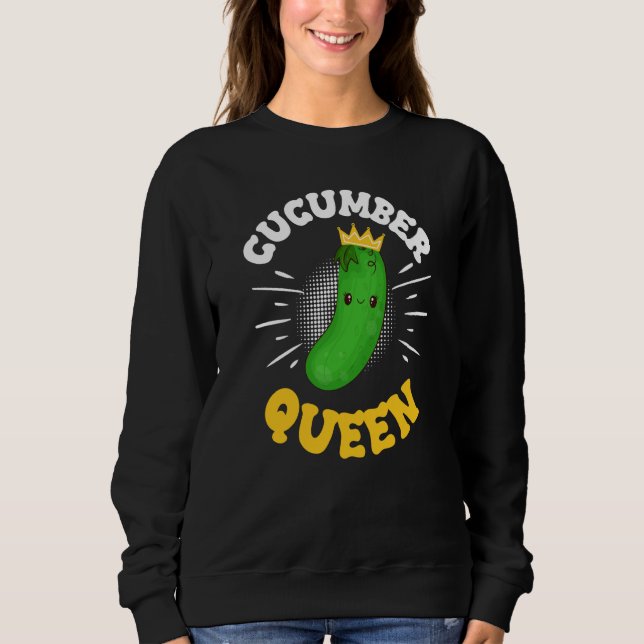 Sweatshirt Cucumber Queen Fruit Vegetable Mother's Day Garden (Devant)