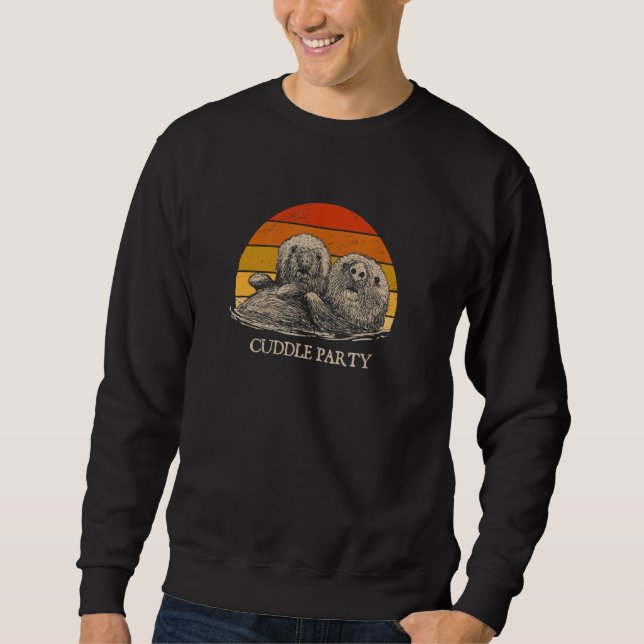 Sweatshirt Cuddle Party Otter  Family Sea Animal Relatives Bi (Devant)