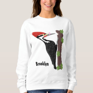 Sweatshirt Cue drôle Pileated woodpecker dessin d'illustratio