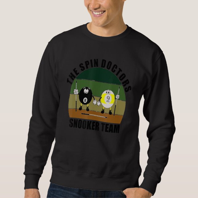 Sweatshirt Cue Sports Pool Billiards Team The Spin Doctors Sn (Devant)