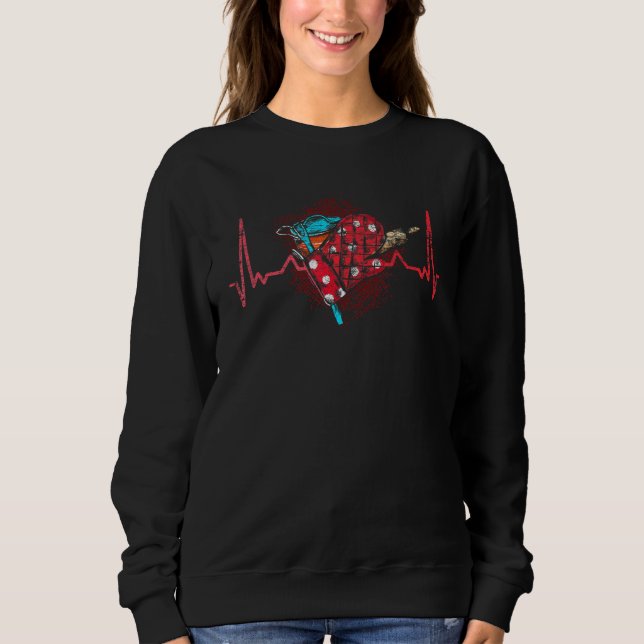 Sweatshirt Cuisine Repas Cuisine Hobby Food Chef Heartbeat Co (Devant)
