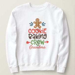 Sweatshirt Cuisinière de biscuits personnalisée Crew-Grandma