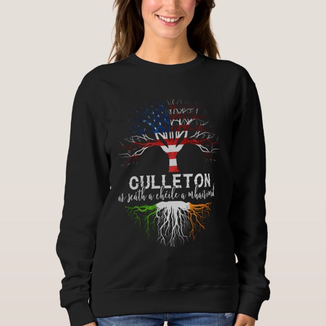 Sweatshirt Culleton Nom de famille irlandais Shirt Irish Root (Devant)