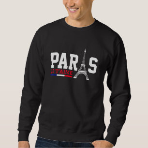 Sweatshirt Culture française France Drapeau Paris Je T'aime