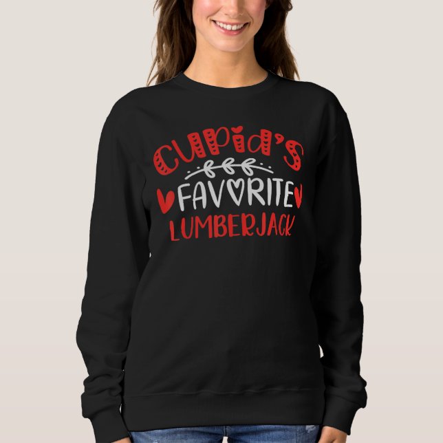 Sweatshirt Cupid S Favori Lumberjack Romance Couples Hommes D (Devant)