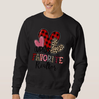 Sweatshirt Cupid's Favorite Realtor Three Hearts Valentine's 
