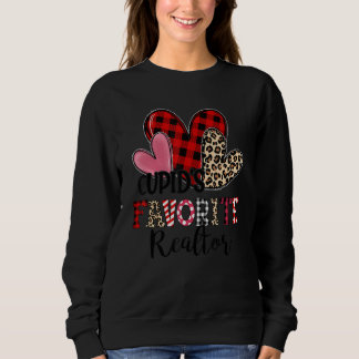 Sweatshirt Cupid's Favorite Realtor Three Hearts Valentine's 