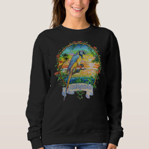 Sweatshirt Curaçao Antilles Vintage Tropical Parrot Vacati