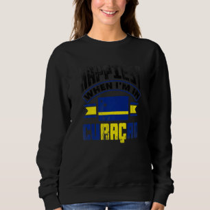 Sweatshirt Curaçao Curacien Drapeau de Curaçao Plus Heureux Q