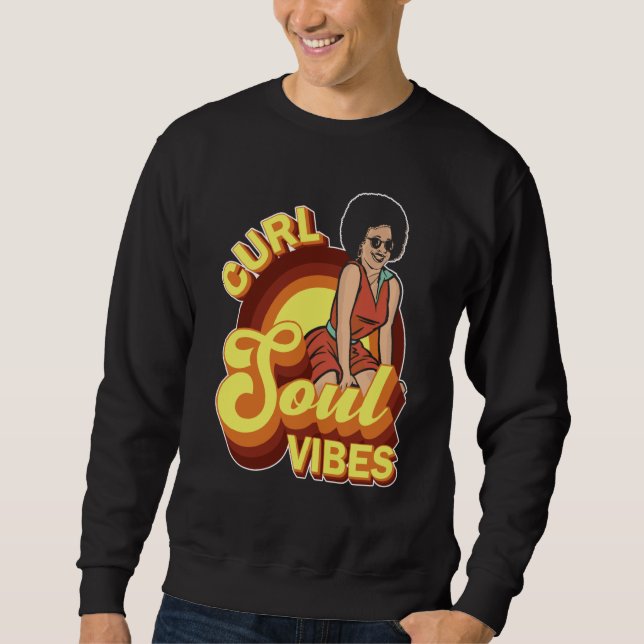Sweatshirt Curl Soul Vibes Curly Hair Curled Hairstyle (Devant)