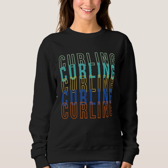 Sweatshirt Curling Curler Pierre balayer glace Curler (Devant)