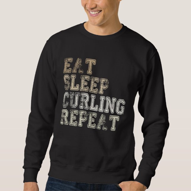 Sweatshirt Curling saying outfit curling curling player (Devant)