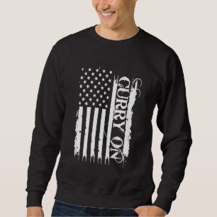 Sweatshirt Curry On United States Distressed with US Flag