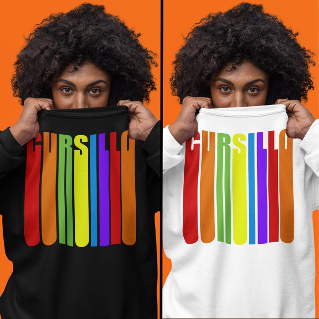 Sweatshirt Cursillo Texte Allongé Coloré Foi Chrétienne (Créateur téléchargé)