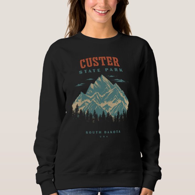 Sweatshirt Custer State Park South Dakota Retro Vintage (Devant)