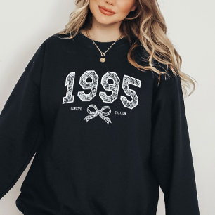 Sweatshirt Custom 30th Birthday 1995 Lace Coquette Bow