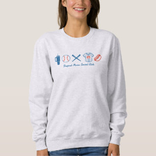 Sweatshirt Custom Baseball Maman mignonne Softball Mama