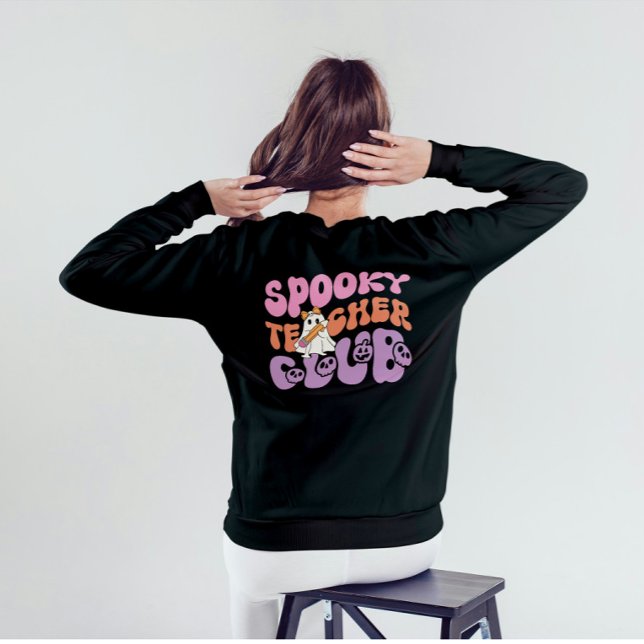 Sweatshirt Custom Cute Retro Club Enseignant Éffrayant Ghost (Créateur téléchargé)