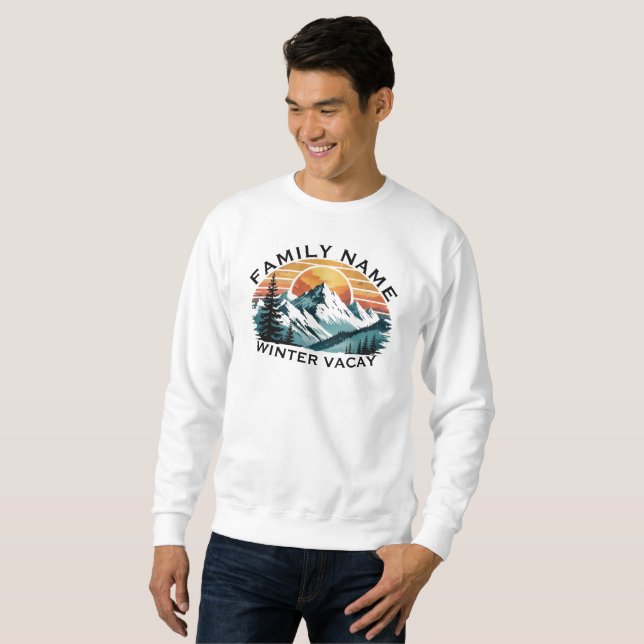 Sweatshirt Custom Family Winter Vacation T-Shirt (Devant entier)