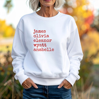 Sweatshirt Custom Grandkid Names Grandma Gift