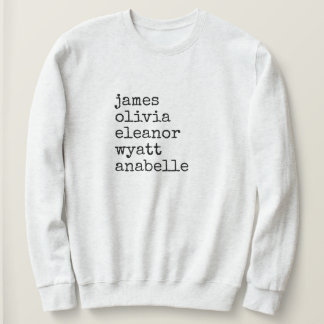 Sweatshirt Custom Grandkid Names Grandma Gift