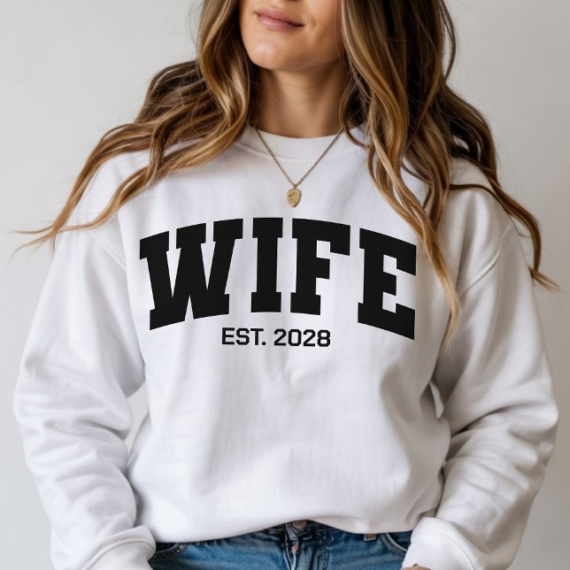 Sweatshirt Custom honeymoon matching sweatshirt, Wedding Gift (Engagement Sweatshirt for couples, Wifey Hubby matching outfits, Bachelorette party bride gifts)