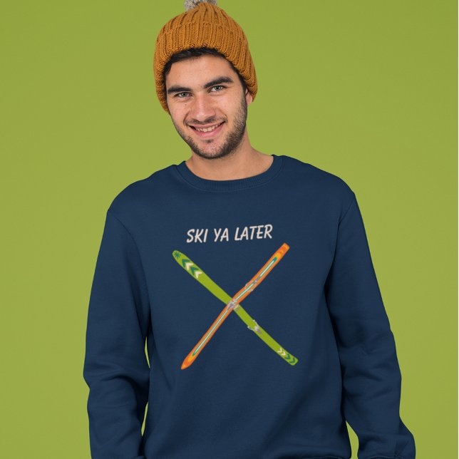 Sweatshirt Custom Message Vintage Skis Graphic (Créateur téléchargé)