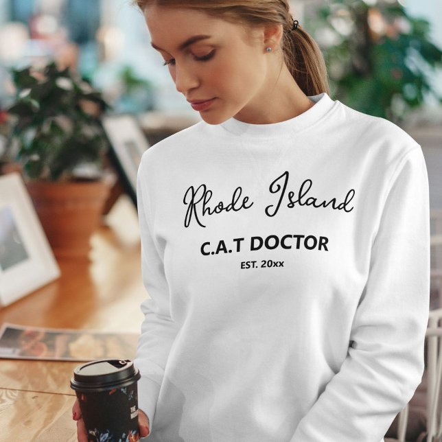 Sweatshirt Custom Pet Cat Lover Script City Name Professional (Créateur téléchargé)