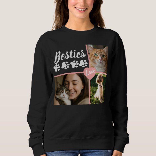 Sweatshirt Custom Pet Photo Collage  (Devant)