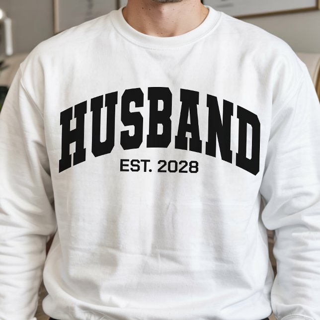 Sweatshirt Custom Wife and Husband Sweatshirt, Wedding Gift (Engagement Sweatshirt for couples, Wifey Hubby matching outfits, Bachelorette party bride gifts)