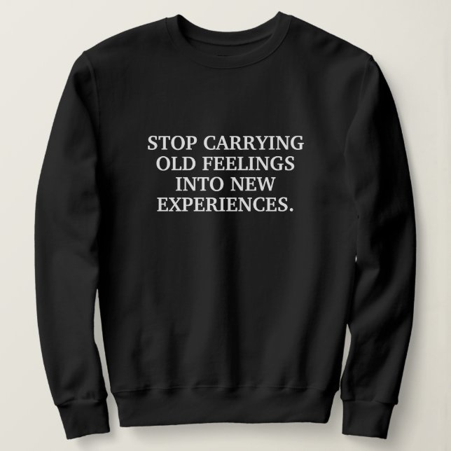 SWEATSHIRT CUSTOM YOUR OWN QUOTES STYLISH MODERN MINIMAL  (Design devant)