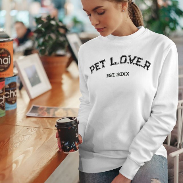 Sweatshirt Customized Minimalist Stylish Cute Pet Lover (Créateur téléchargé)