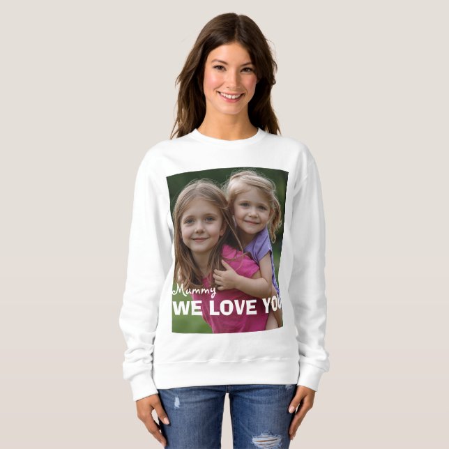 Sweatshirt Customized with 2 and text (Devant entier)