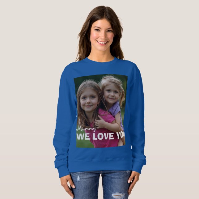 Sweatshirt Customized with 2 and text (Devant entier)