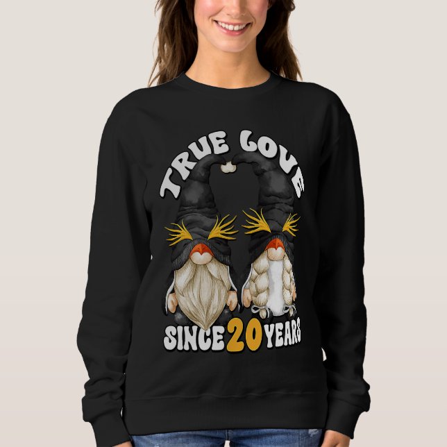 Sweatshirt Cute 20th Wedding Anniversary Gnomes For Penguin M (Devant)