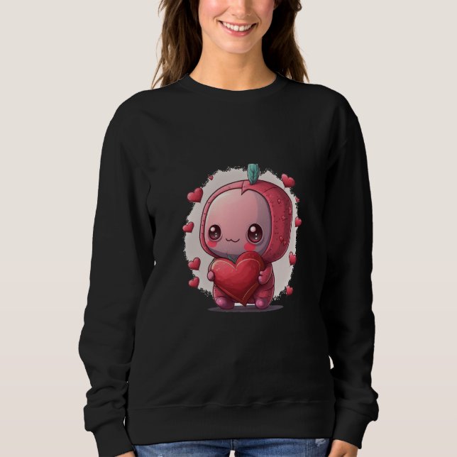 Sweatshirt Cute adorable unique Happy Valentine's Day buddies (Devant)