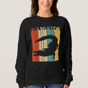 Sweatshirt Cute Alligator Safari Zoo Animal Art