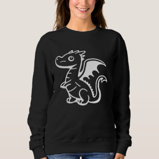 Sweatshirt cute and adorable winged little dragon