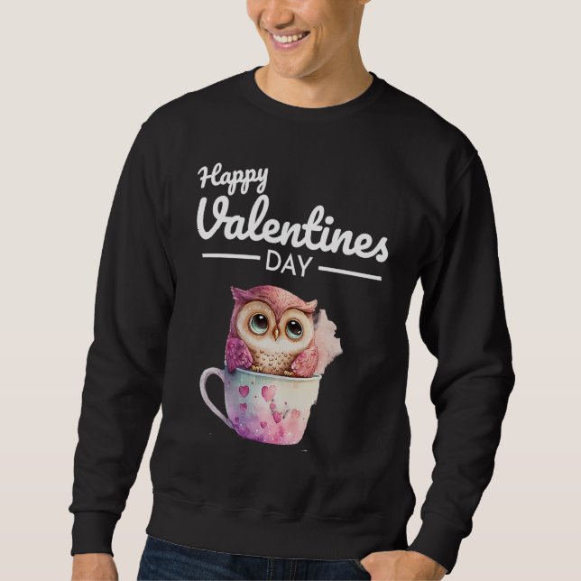 Sweatshirt Cute Animal Heart Panda  Happy Valentine Day  28 (Devant)
