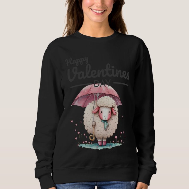 Sweatshirt Cute Animal Heart Panda  Happy Valentine Day  33 (Devant)