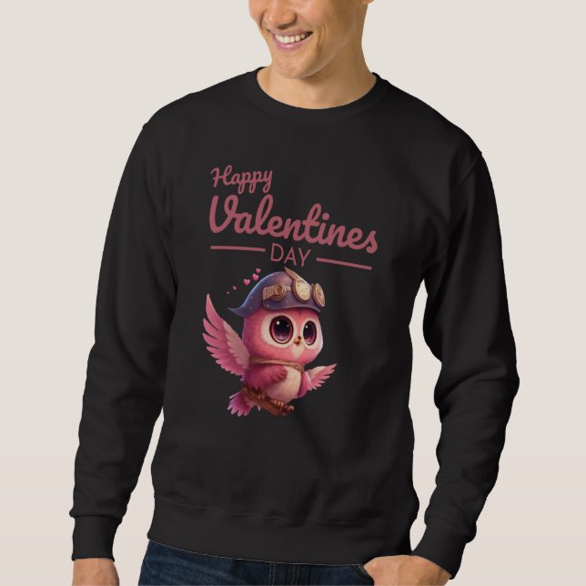 Sweatshirt Cute Animal Heart Panda Happy Valentine Day  48 (Devant)