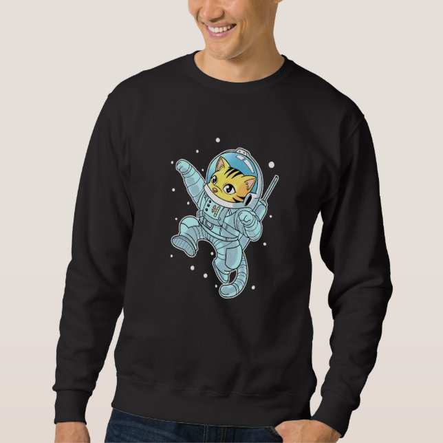 Sweatshirt Cute Astro Chat Spaceman Kitten Chats Space Fur Un (Devant)