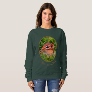 Sweatshirt Cute Baby Chipmunk Peeking Faune Personnalisée