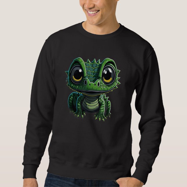 Sweatshirt Cute Baby Crocodile Child  Crocodile Crocodile Rep (Devant)