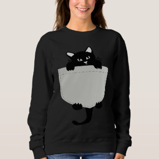 Sweatshirt Cute Black cat You are my Meow Cat In Pocket Cute 